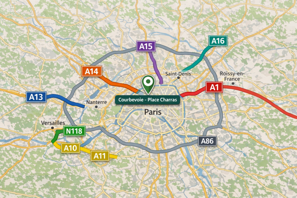 Accueil carte des autoroutes autour de paris